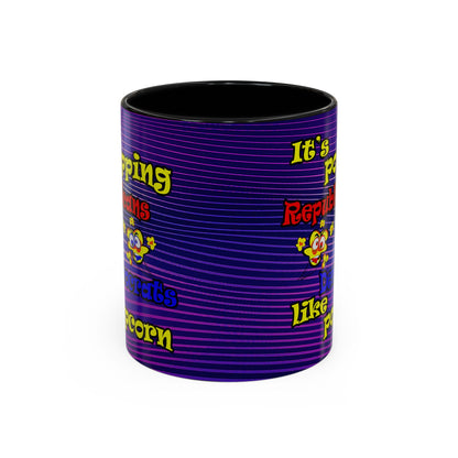 popping like popcorn - Accent Mug (purple wave)