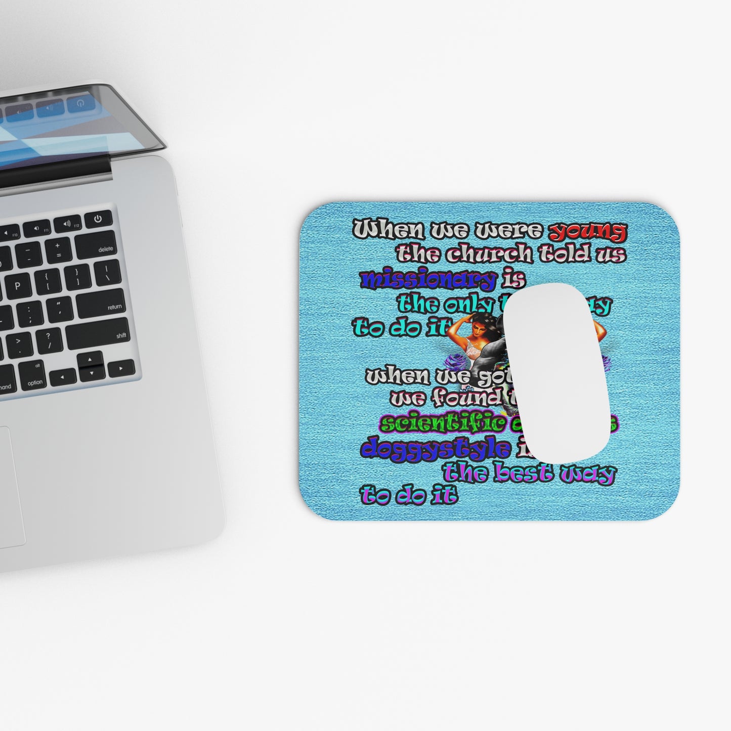 doggystyle - Mouse Pad (Rectangle) (faded blue)