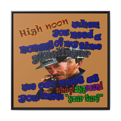 high noon - framed canvas art (light brown)