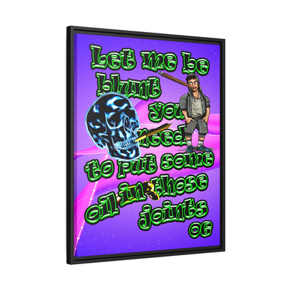 og - framed canvas art (purple-pink wave)