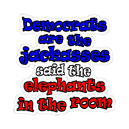 donkeys and elephants - Kiss-Cut Stickers