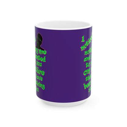 noticed you noticing - White Mug (purple)