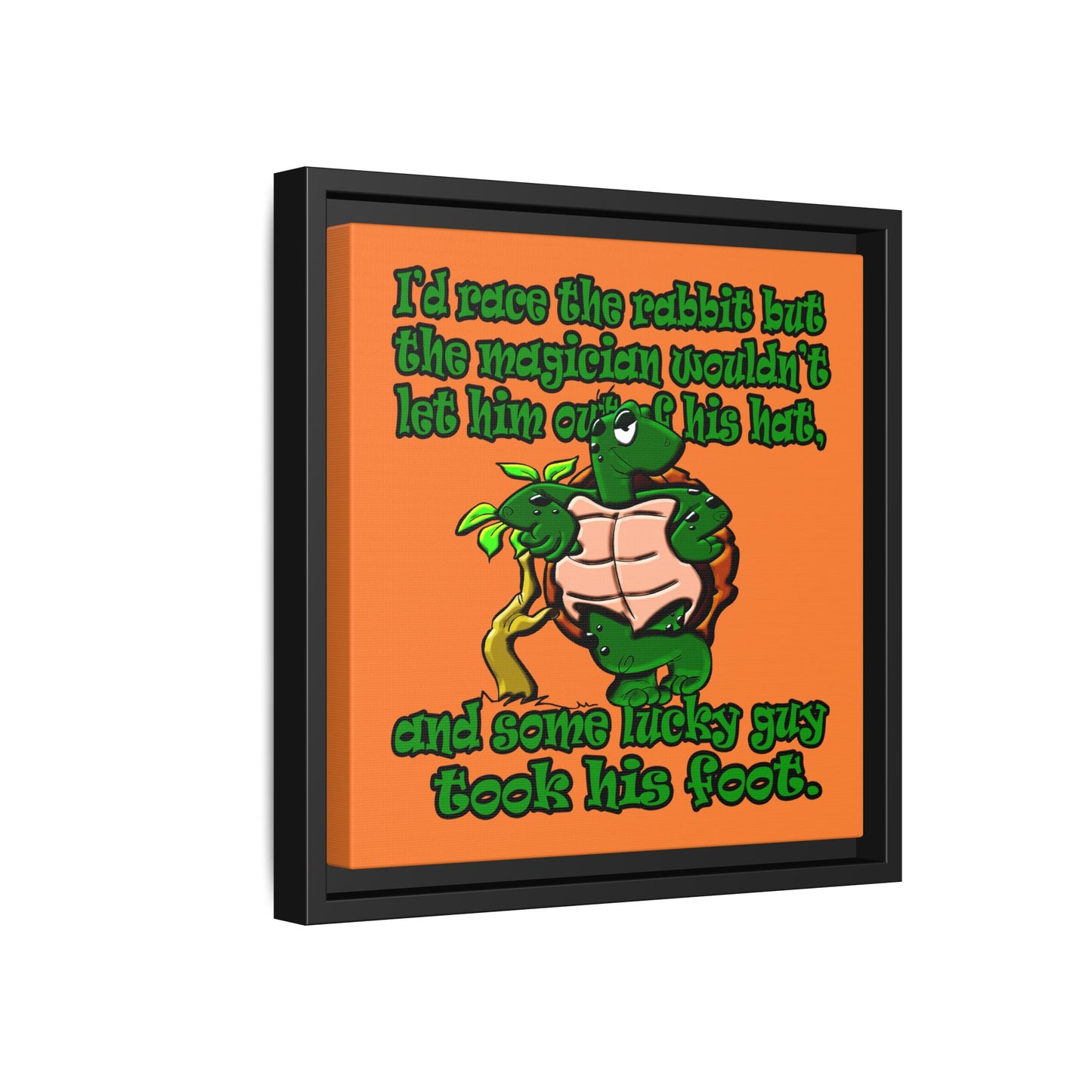 turtle race - framed canvas art (crusta)