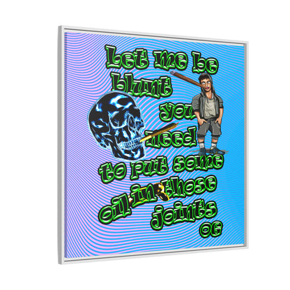 og - framed canvas art (light blue-purple wave)