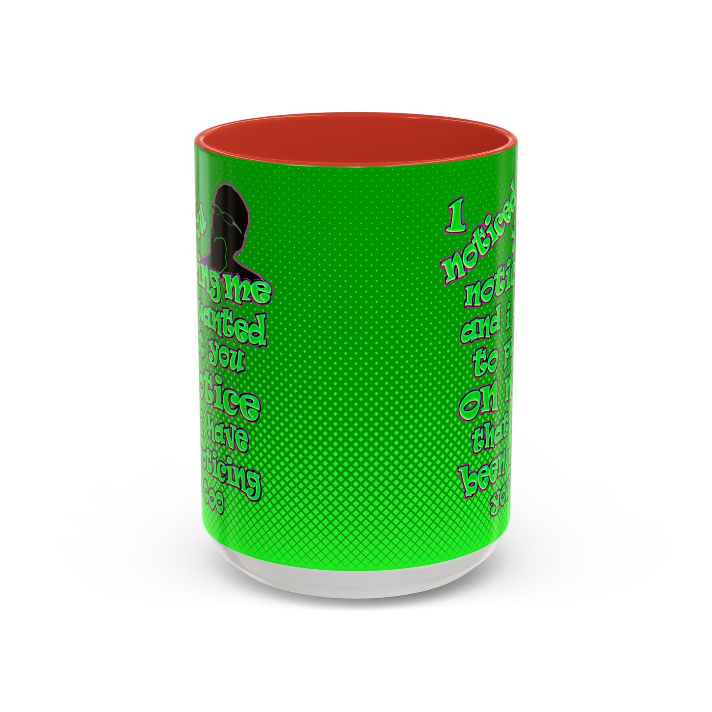 noticed you noticing - Accent Mug (logo green)