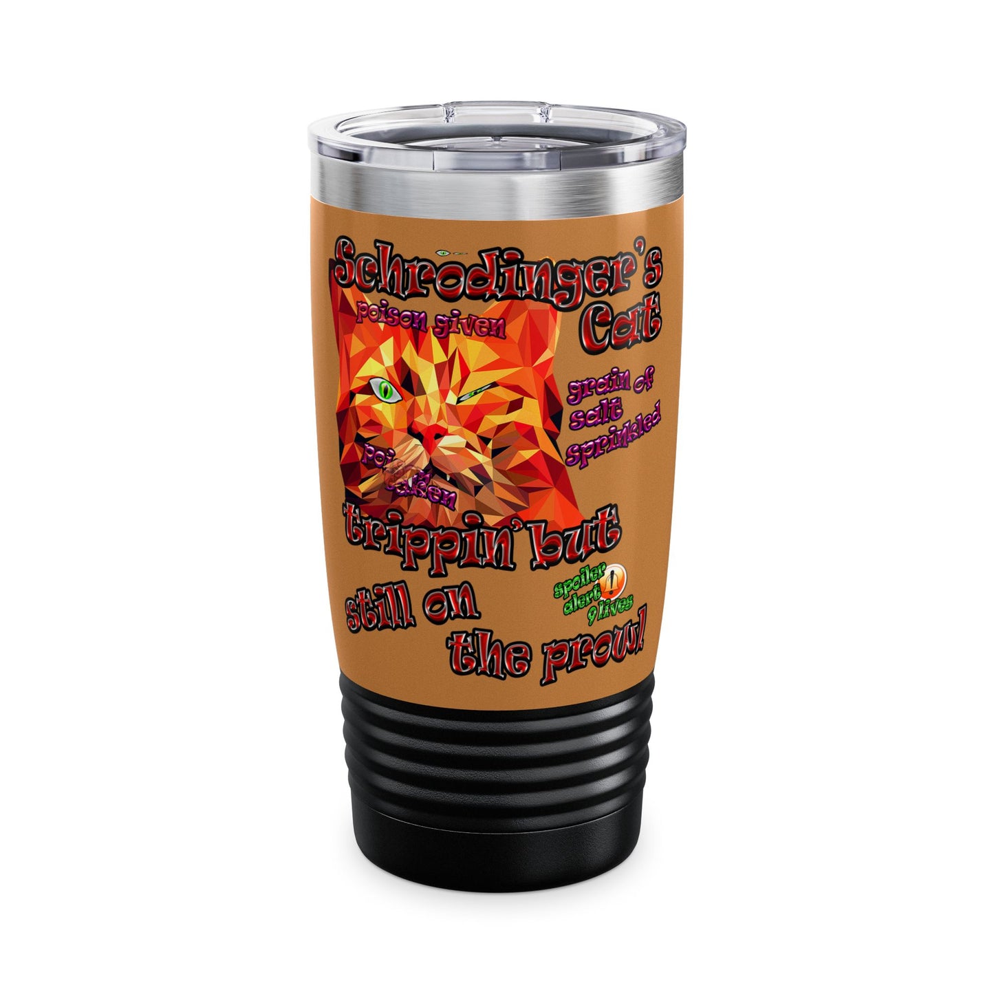 schrodinger's cat - Ringneck Tumbler, 20oz (light brown)