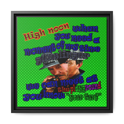 high noon - framed canvas art (logo green)