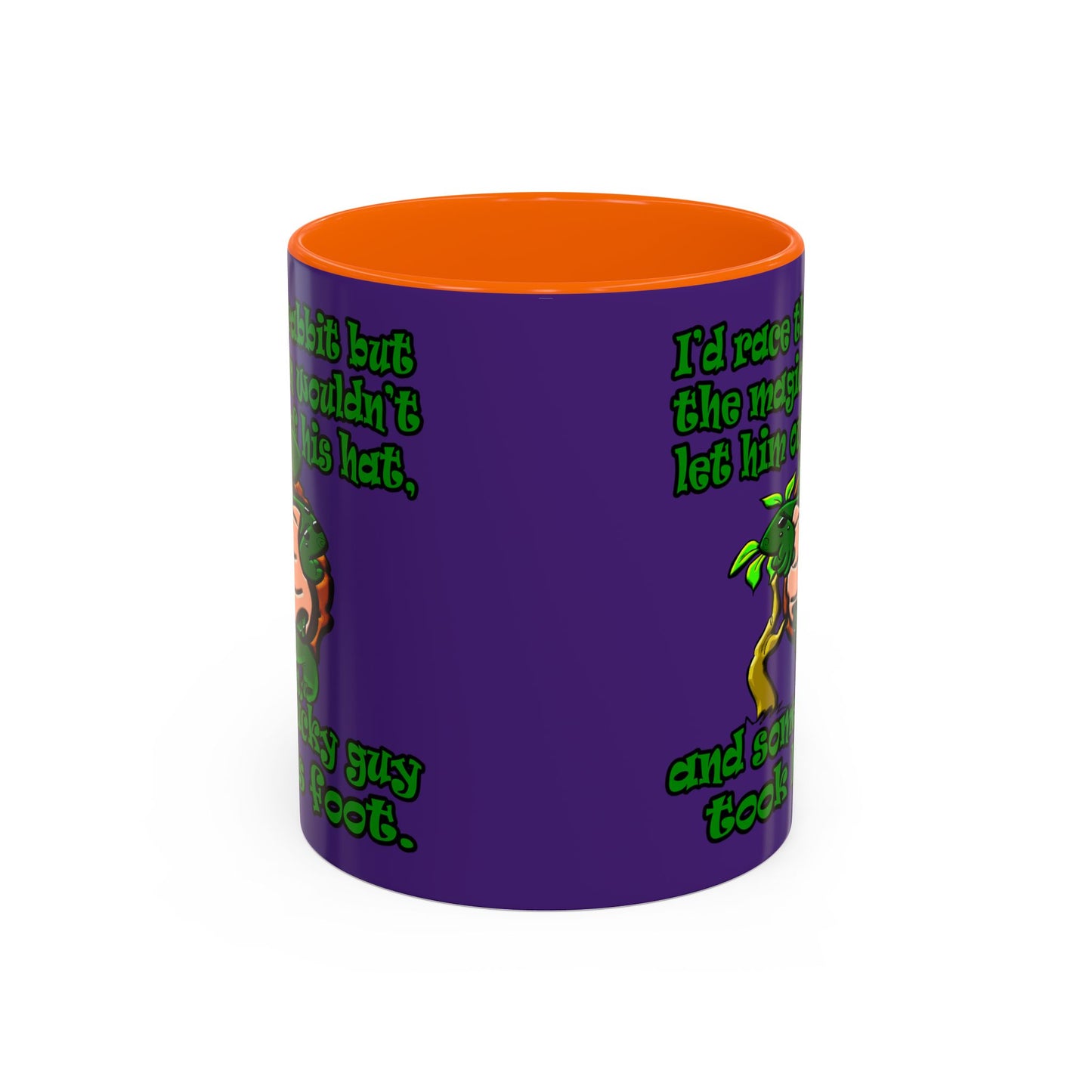 turtle race - Accent Mug (purple)