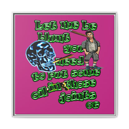 og - framed canvas art (pink)