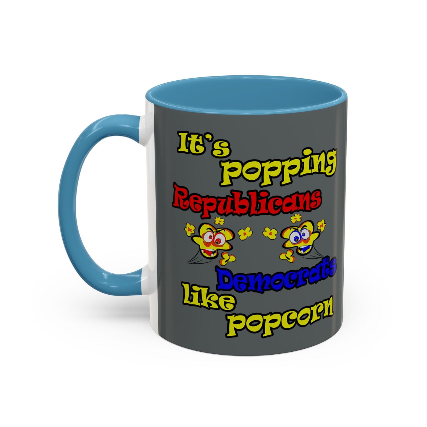 popping like popcorn - Accent Mug (dark grey)