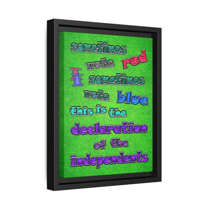 declaration of the independents - framed canvas art (green turf)