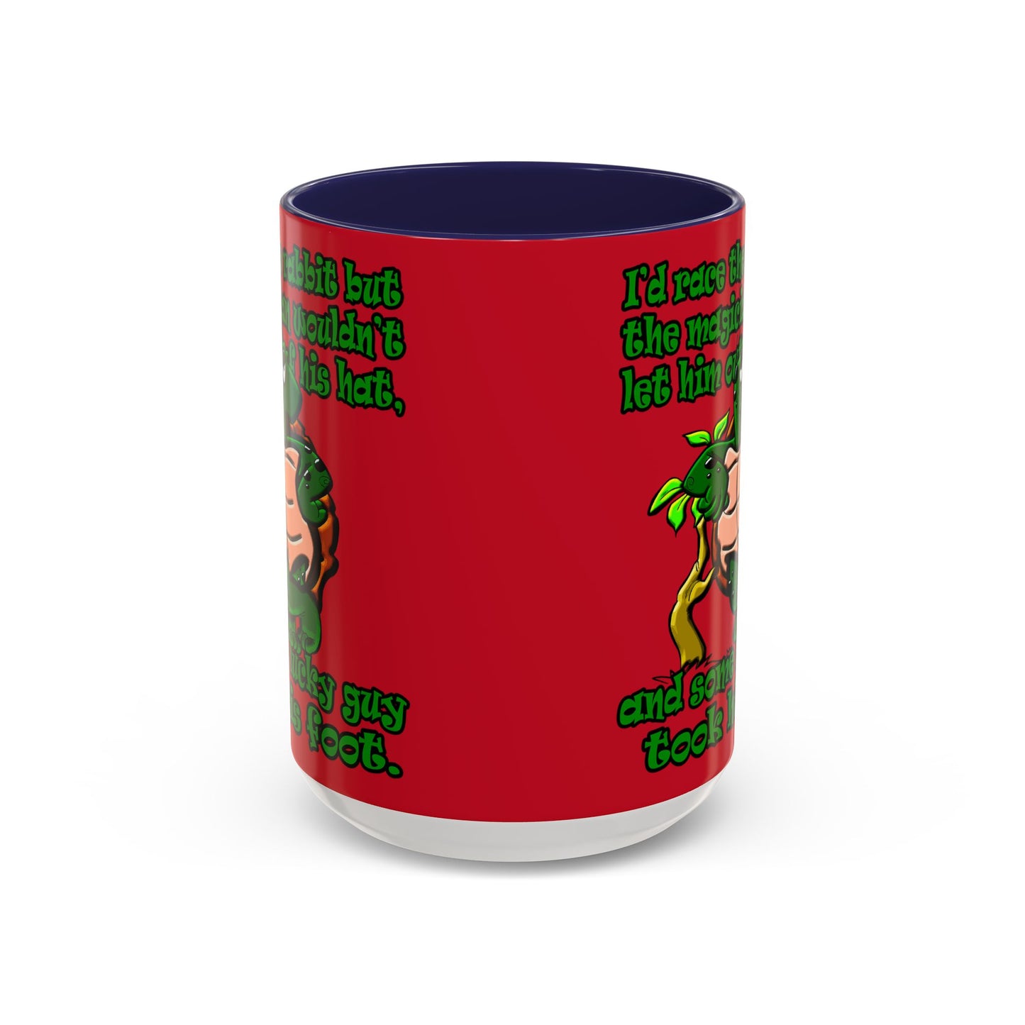 turtle race - Accent Mug (dark red)