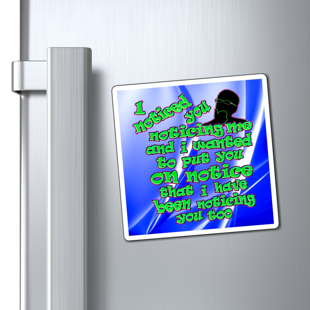 noticed you noticing - Magnets - (blue-white wave)