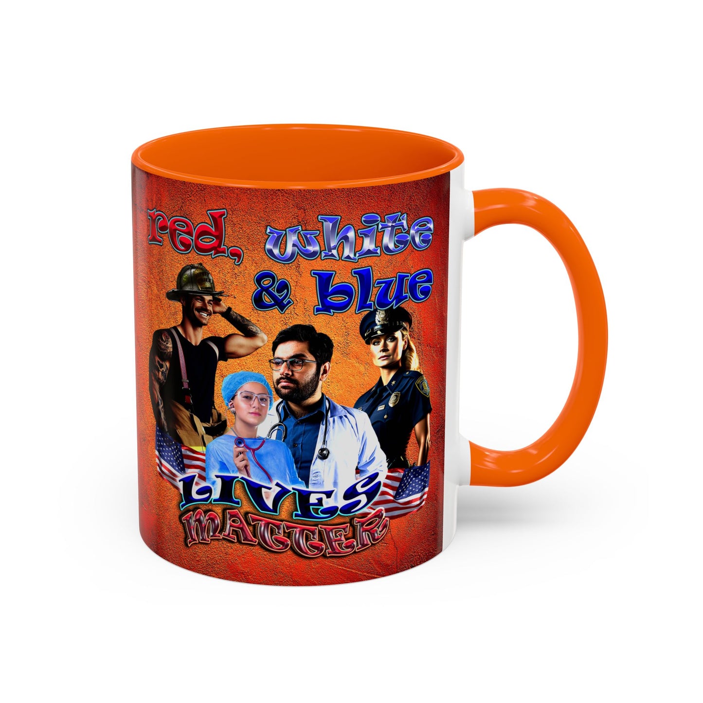rw&b lives matter - Accent Mug (burnt orange)