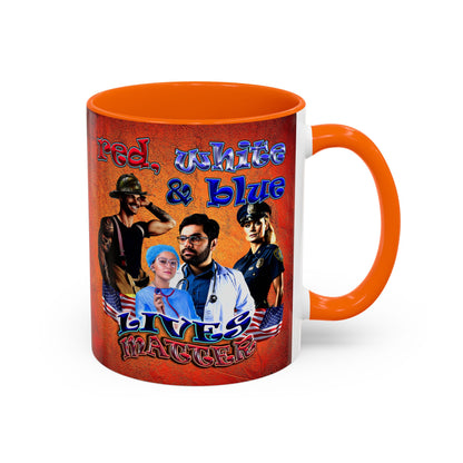 rw&b lives matter - Accent Mug (burnt orange)