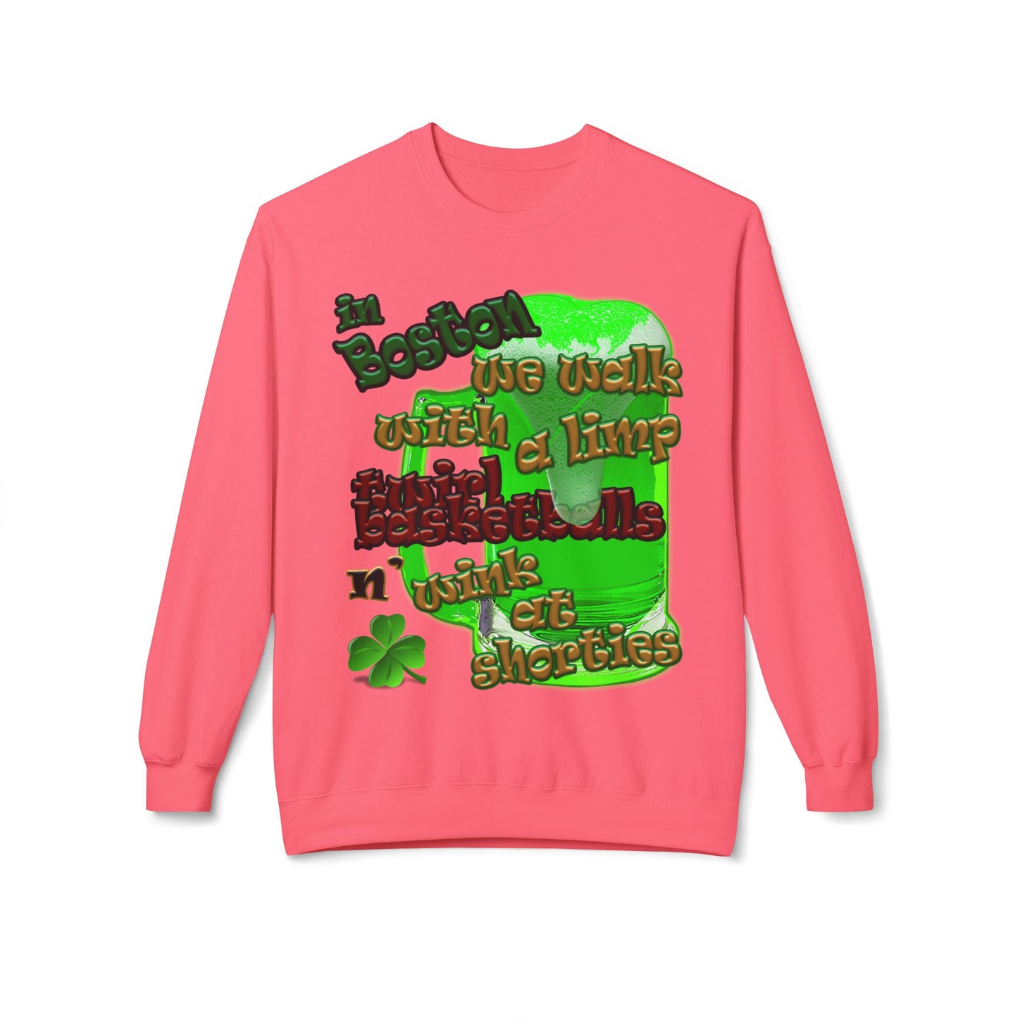 celtics logo - Unisex Midweight Softstyle Fleece Crewneck Sweatshirt