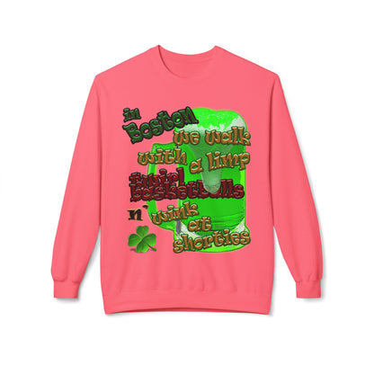celtics logo - Unisex Midweight Softstyle Fleece Crewneck Sweatshirt