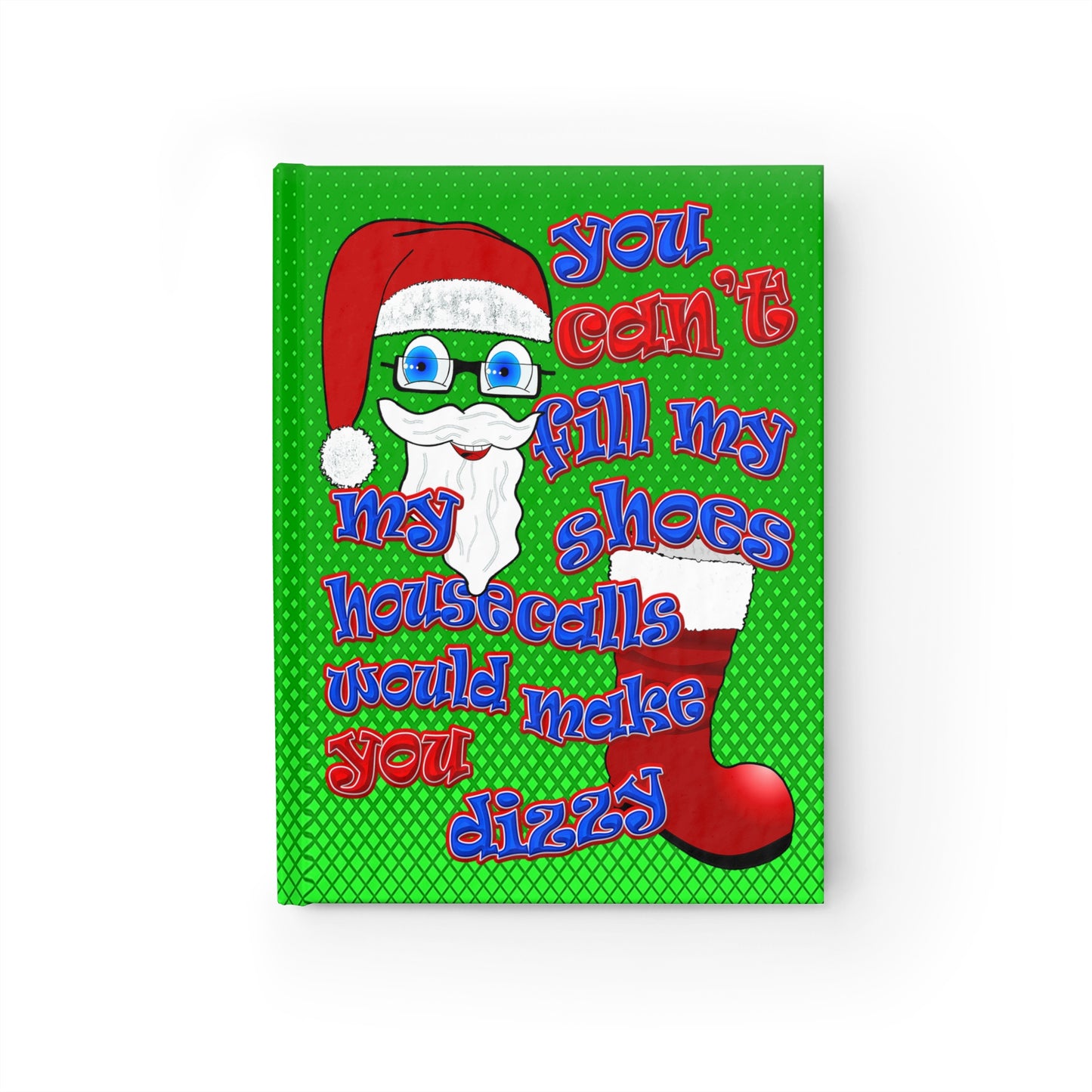 santa's shoes - journal-lined (logo green)