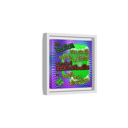 celtics logo - framed canvas art (purple wave)
