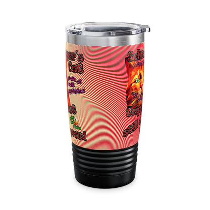 schrodinger's cat - Ringneck Tumbler, 20oz (yellow-orange wave)