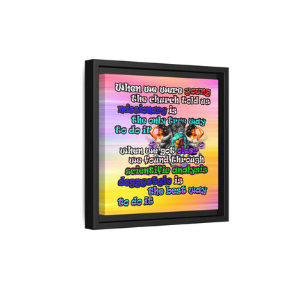doggystyle - framed canvas art (color blur)