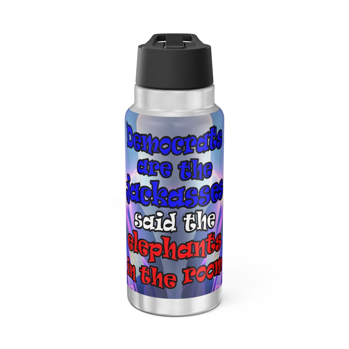 donkeys and elephants - Gator Tumbler, 32oz  (grey-pink wave)