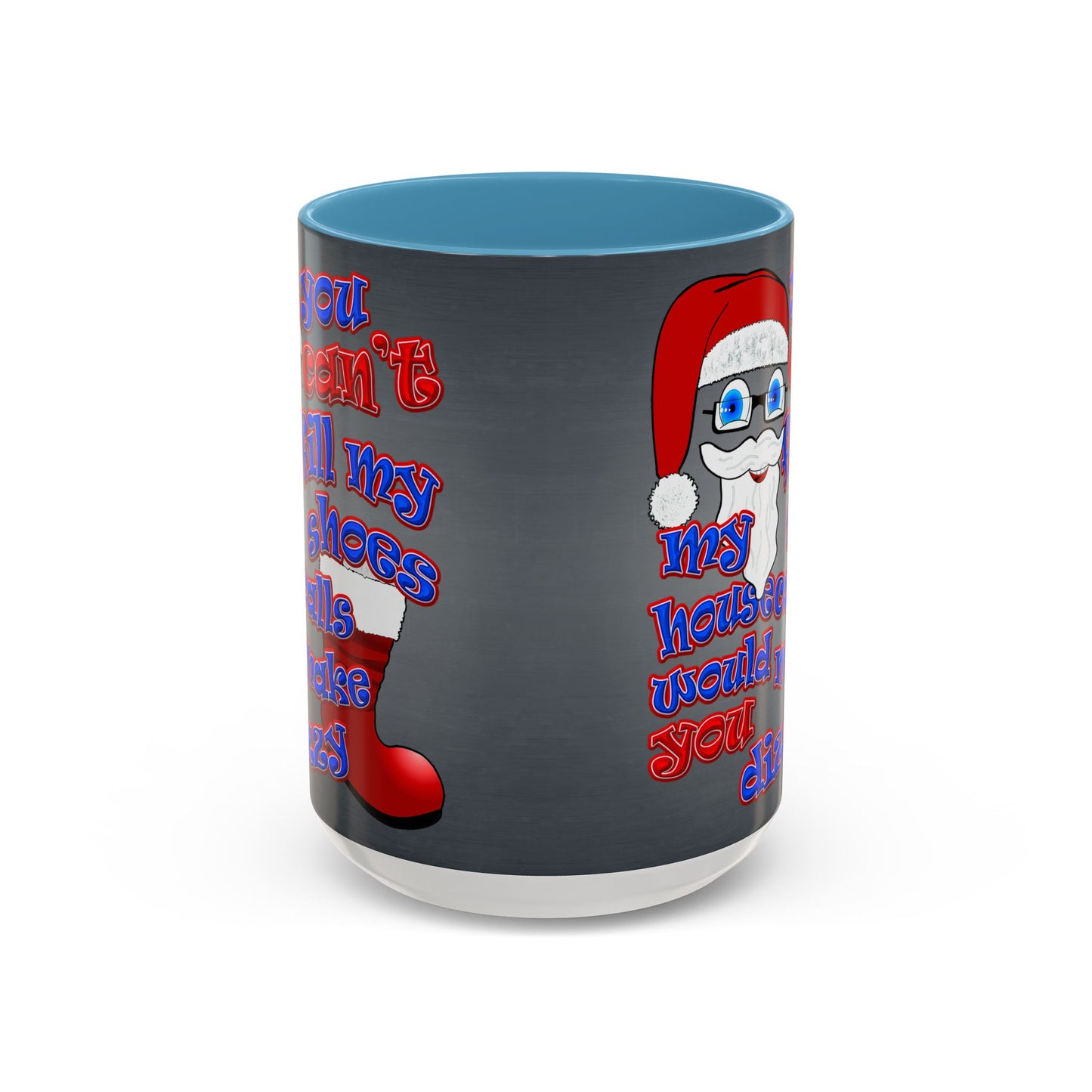 santa's shoes - Accent Mug (grey-light grey)
