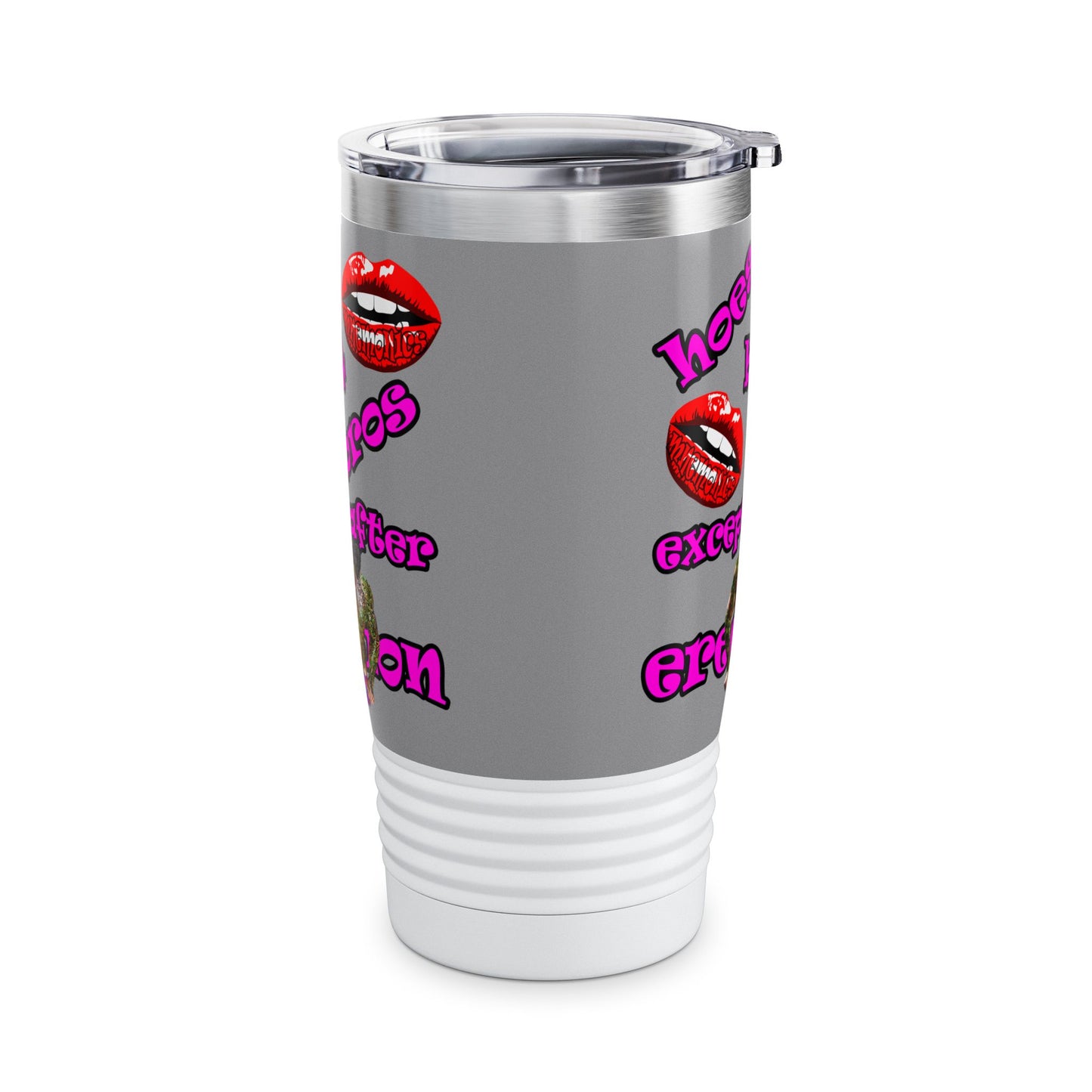 hoes b4 bros - Ringneck Tumbler, 20oz (grey)