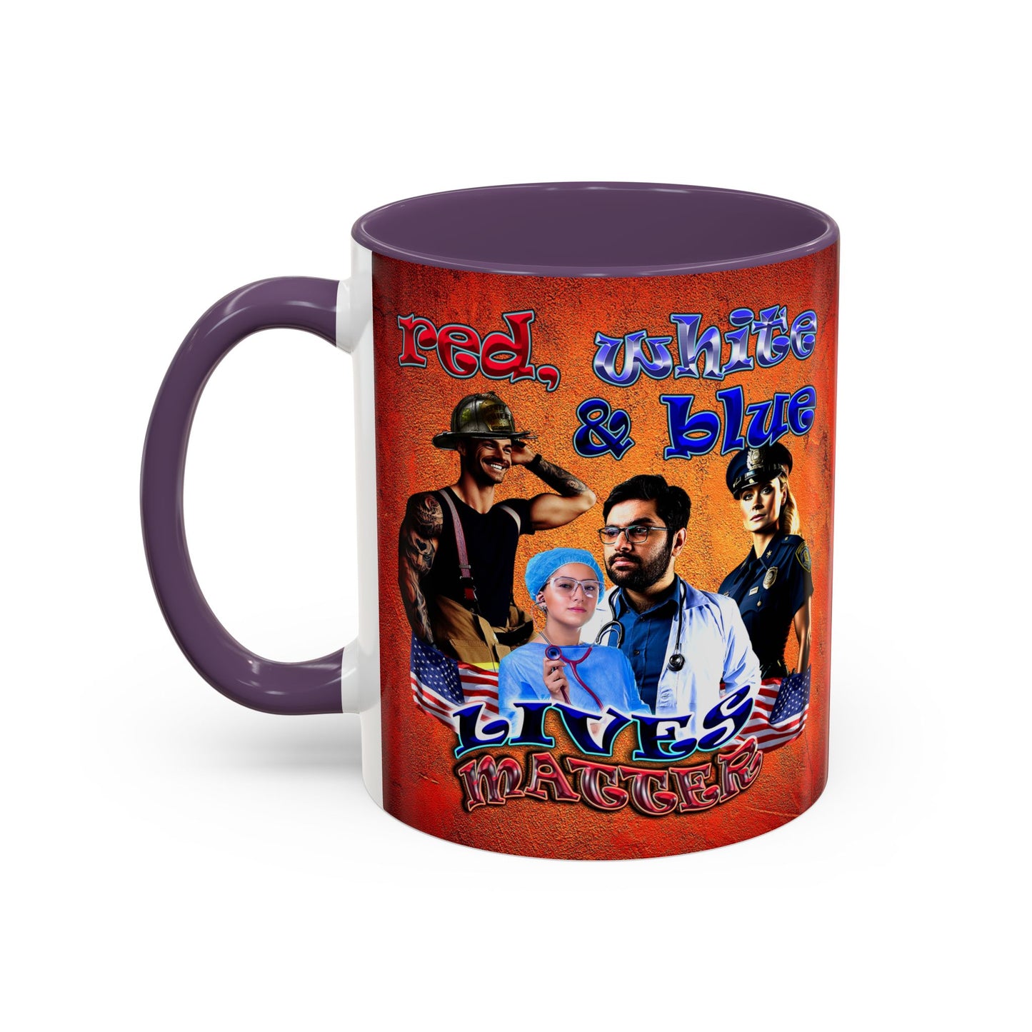 rw&b lives matter - Accent Mug (burnt orange)
