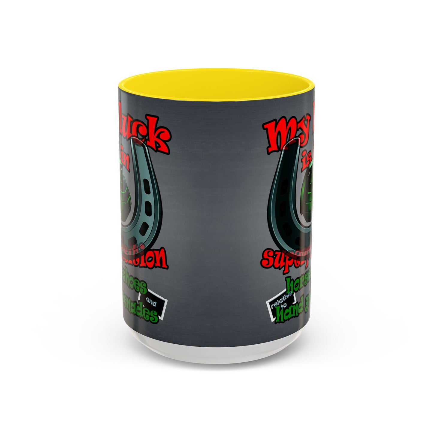 my luck - Accent Mug (grey-light grey)