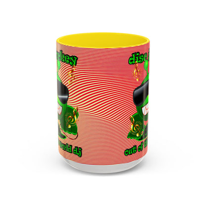 disc jockey - Accent Mug (yellow-orange wave)