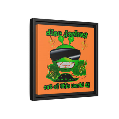 disc jockey - framed canvas art (crusta)