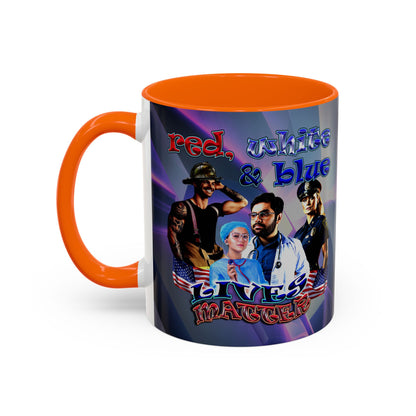 rw&b lives matter - Accent Mug (grey-pink wave)