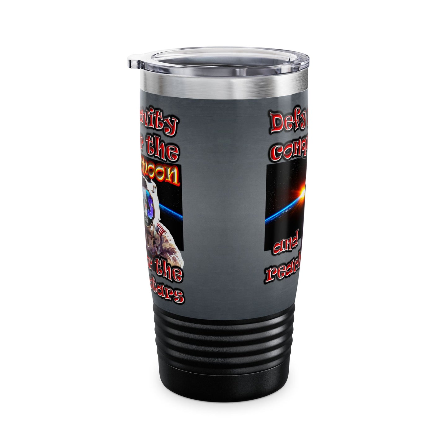 defy conquer reach - Ringneck Tumbler, 20oz (grey-light grey)