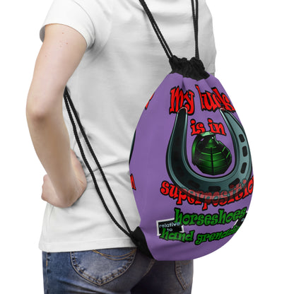 my luck - Drawstring Bag (light purple)