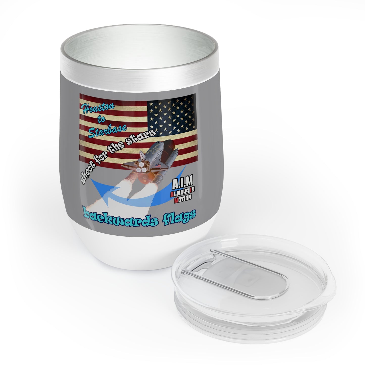 shoot for the stars - Chill Wine Tumbler (grey)