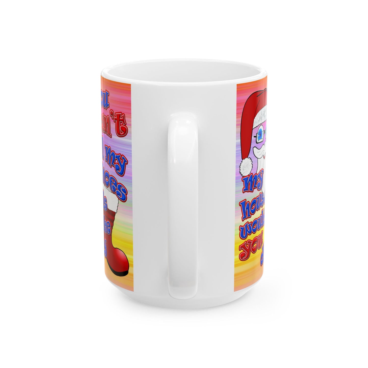 santa's shoes - White Mug (color blur)