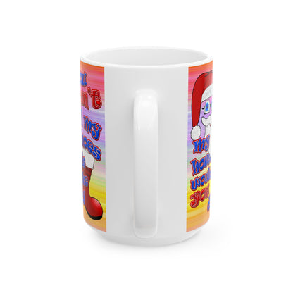 santa's shoes - White Mug (color blur)