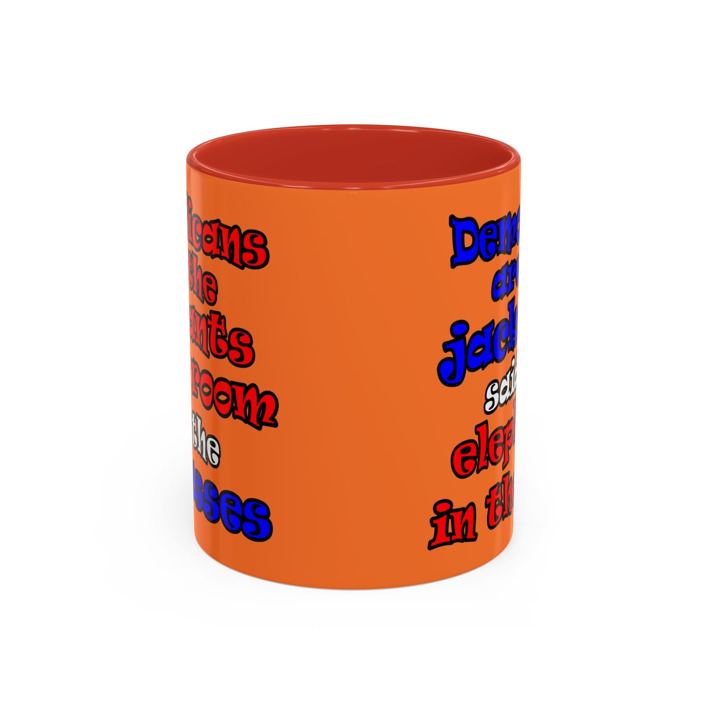 donkeys and elephants - Accent Mug (crusta)