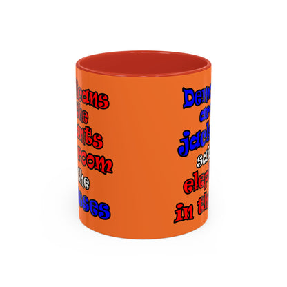 donkeys and elephants - Accent Mug (crusta)