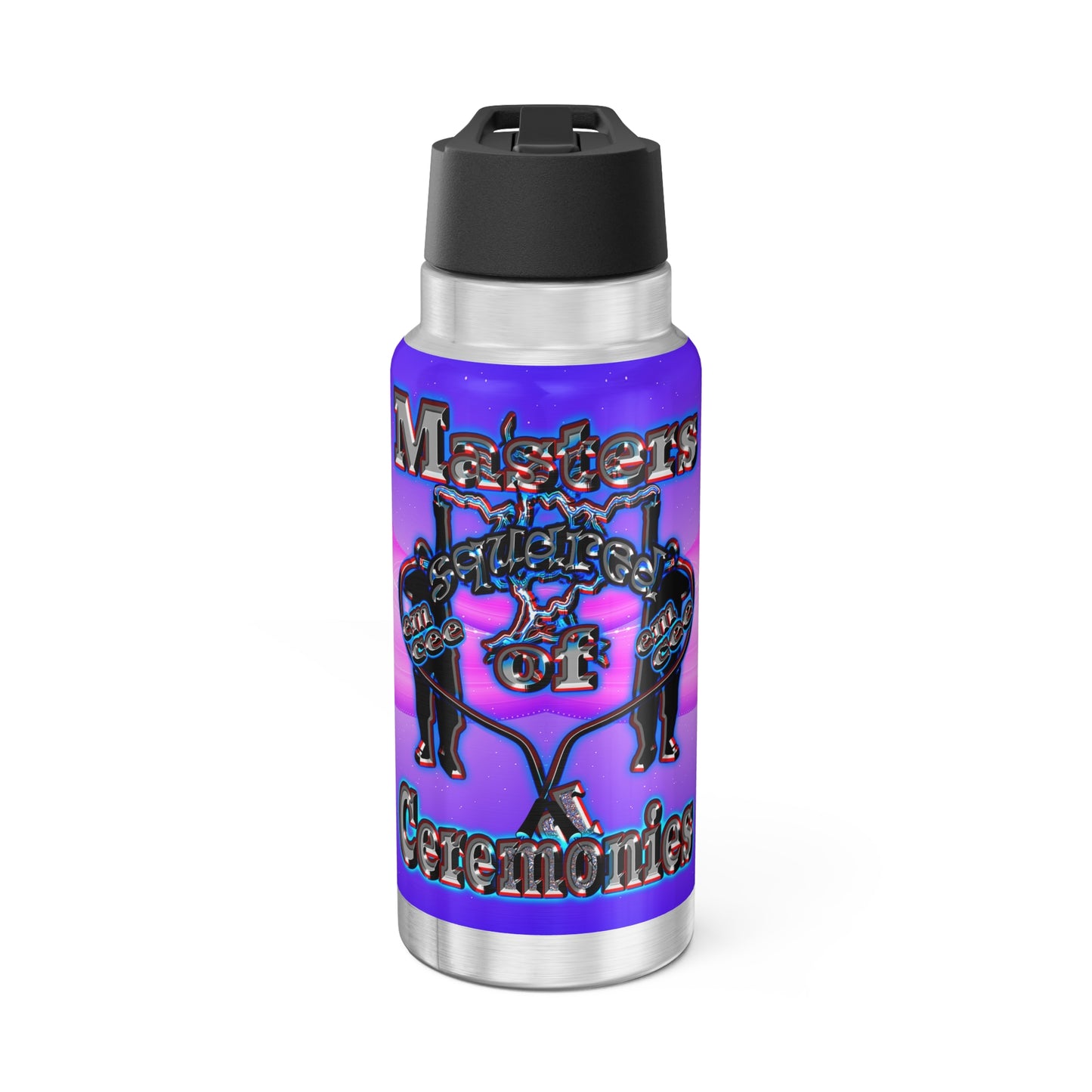 em cee squared - Gator Tumbler, 32oz (purple-pink wave)