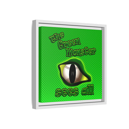 green monster - framed canvas art (logo green)