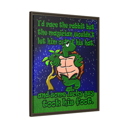 turtle race - framed canvas art ('snoops' background)