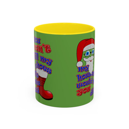 santa's shoes - Accent Mug (green)
