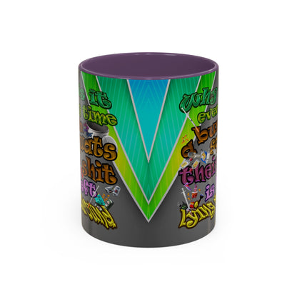the bum's shit - Accent Mug (rainbow split)
