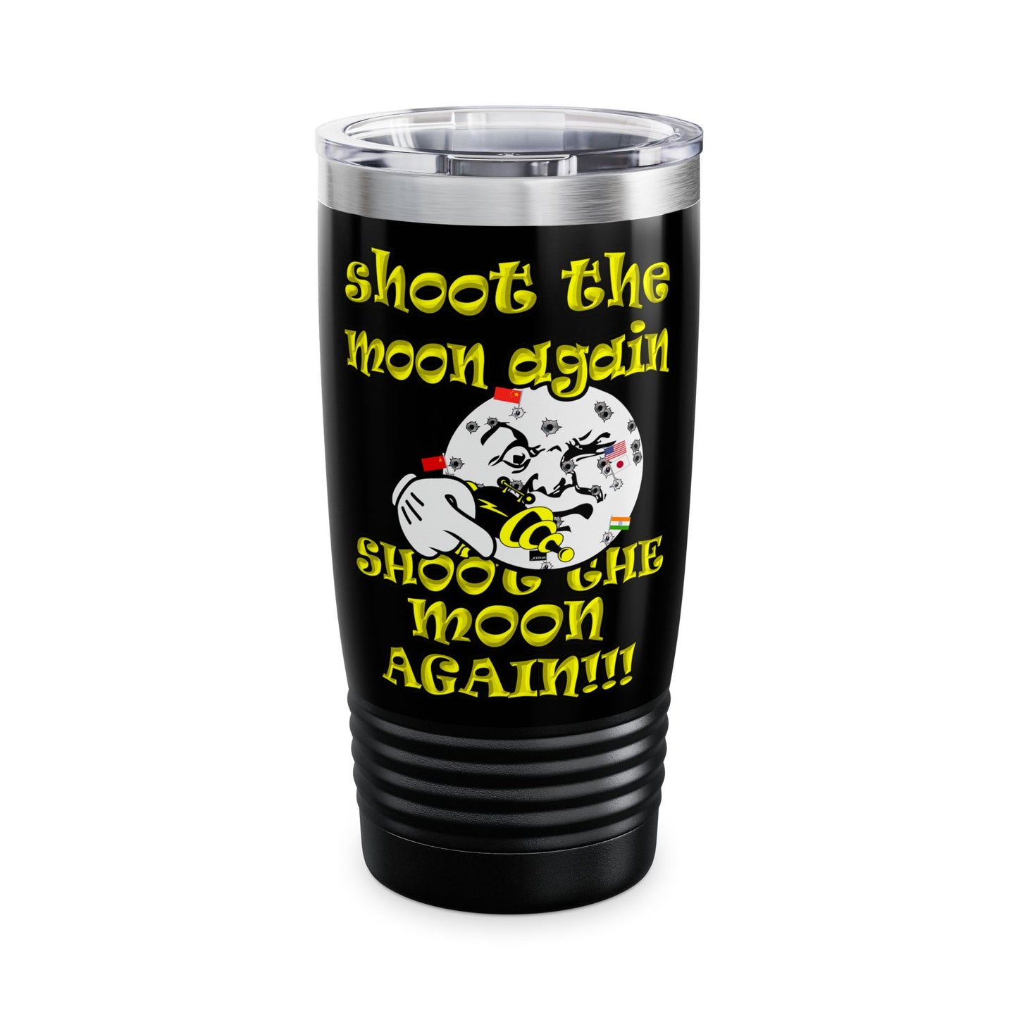 shoot the moon again - Ringneck Tumbler, 20oz (black)