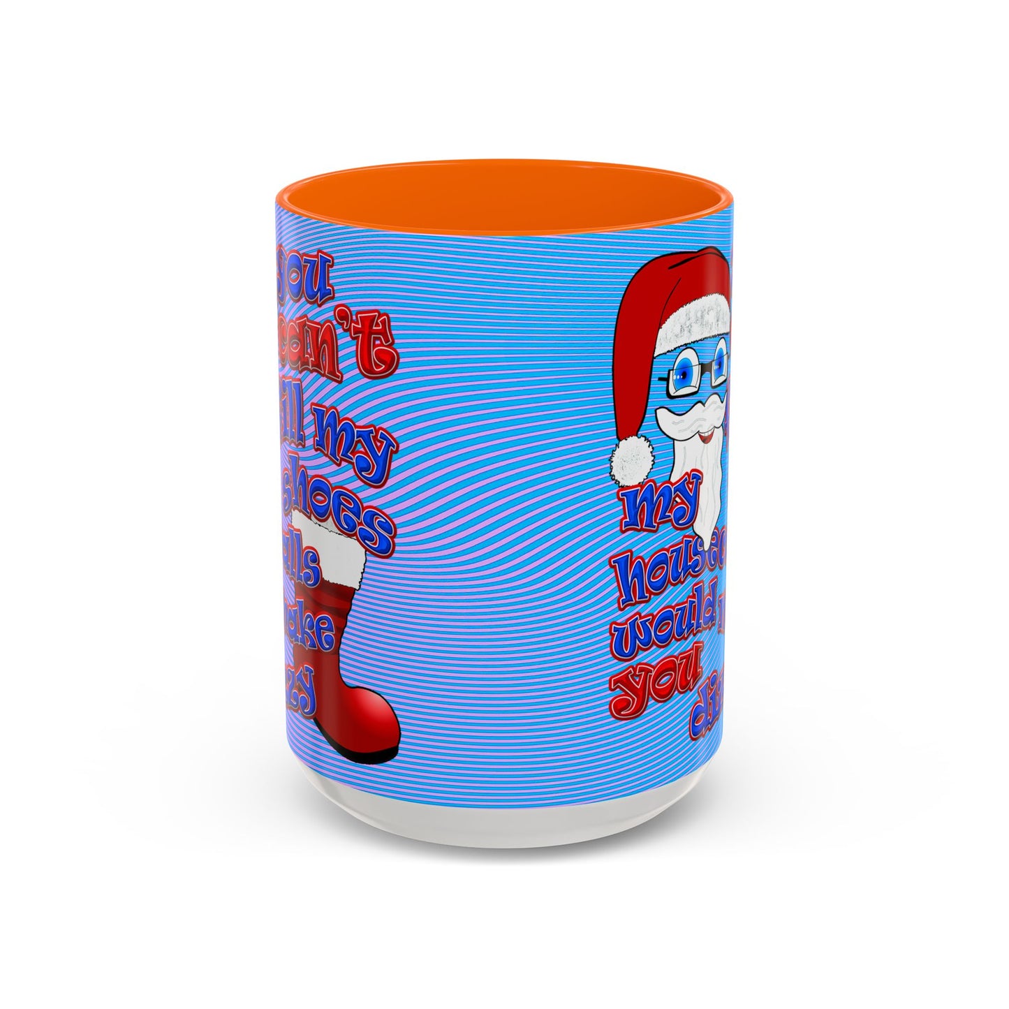 santa's shoes - Accent Mug (light blue-purple wave)