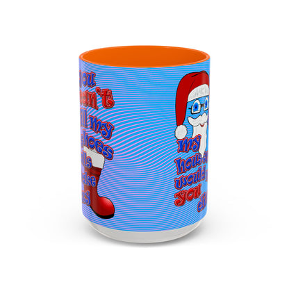 santa's shoes - Accent Mug (light blue-purple wave)