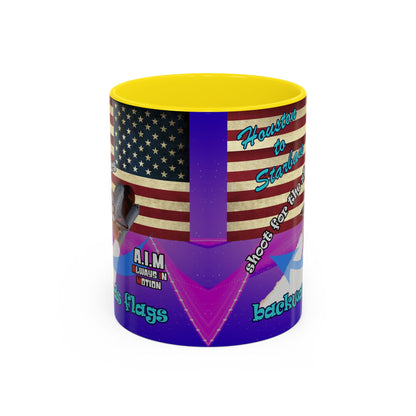 shoot for the stars - Accent Mug (purple-pink wave)