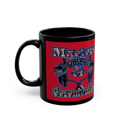 em cee squared - Black Mug (dark red)